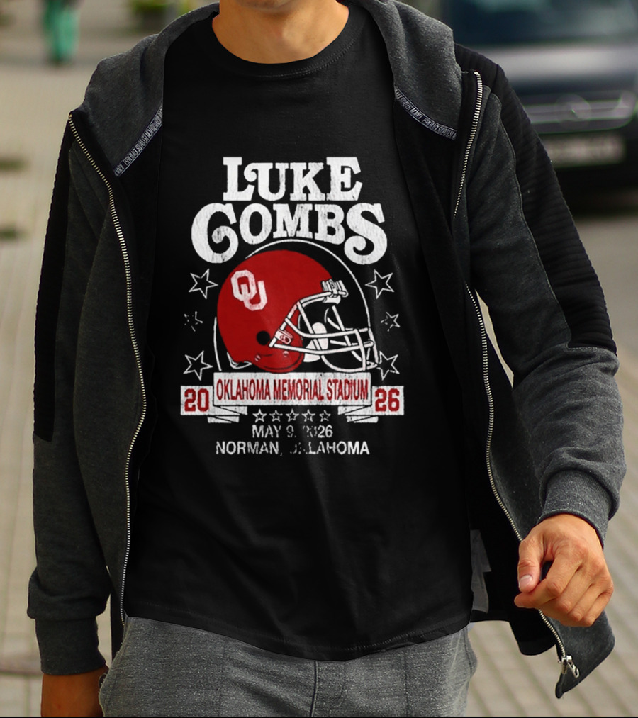 Luke Combs Oklahoma Memorial Stadium May 9 2026 Norman Oklahoma Tour T-Shirt