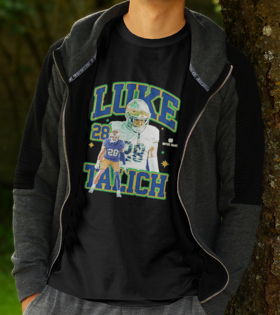 Notre Dame Football Luke Talich 28 Fighting Irish Player T-Shirt