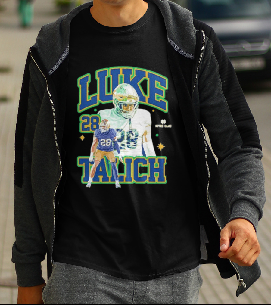 Notre Dame Football Luke Talich 28 Fighting Irish Player T-Shirt