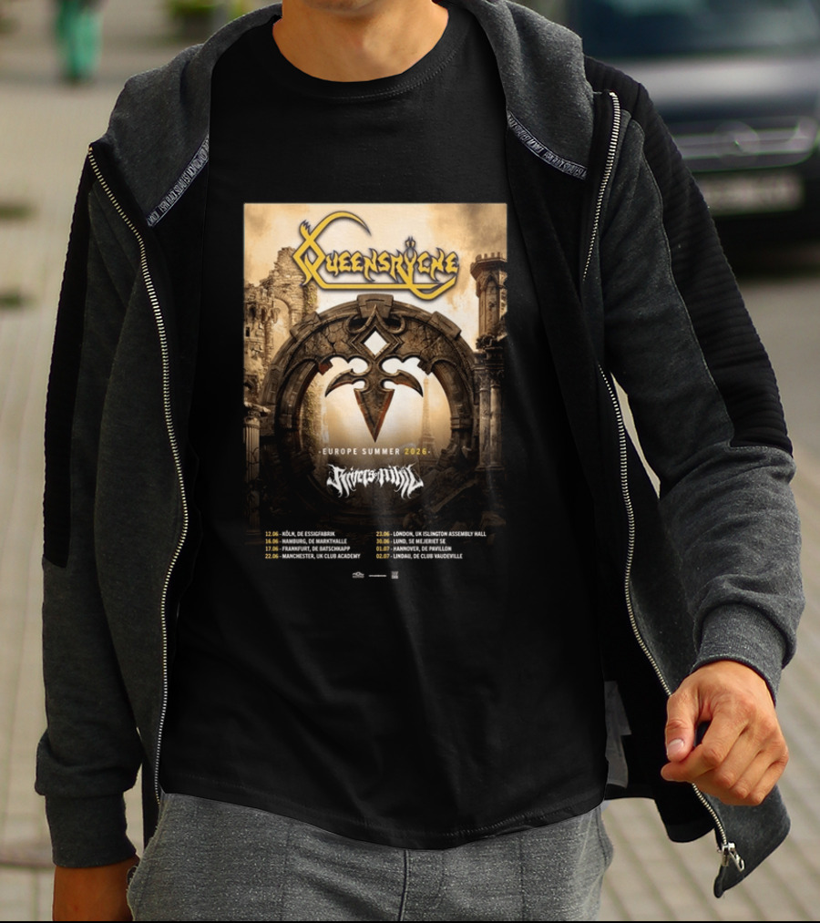 Queensryche Europe Summer 2026 Tour Dates Band T-Shirt