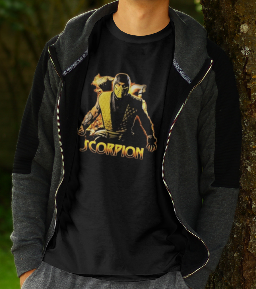 Scorpion Get Over Here Mortal Kombat Character Fan T-Shirt