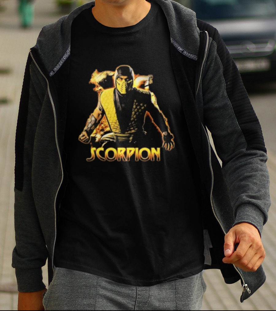 Scorpion Get Over Here Mortal Kombat Character Fan T-Shirt