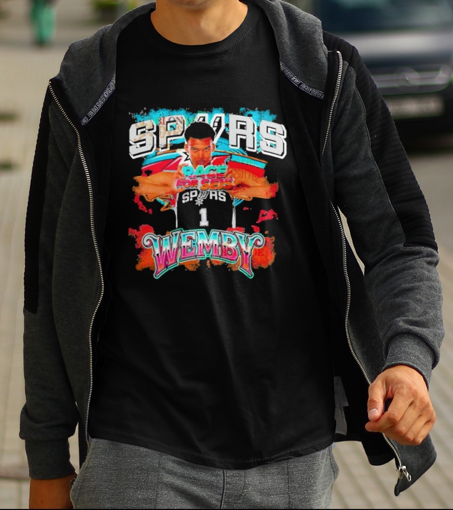 Spurs Race For Seis Spurs Wemby Victor Wembanyama T-Shirt
