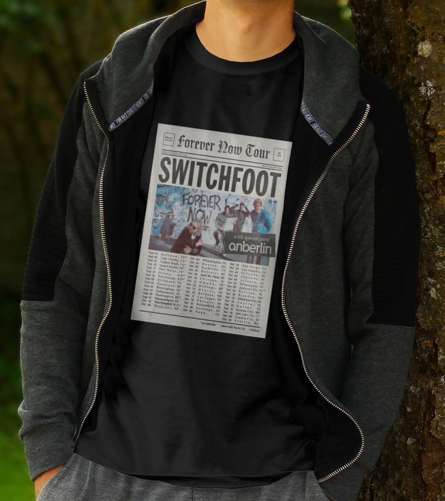 Switchfoot Forever Now Tour 2026 With Anberlin Special Guest Concert Dates T-Shirt
