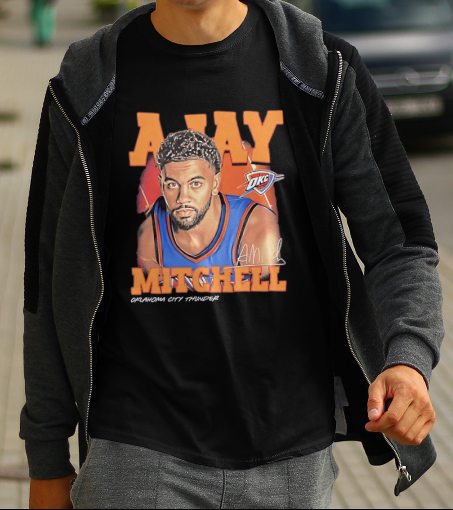 Ajay Mitchell Oklahoma City Thunder OKC Airbrush T-Shirt