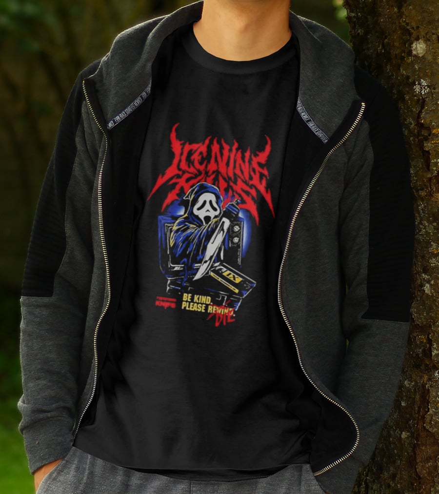 Ice Nine Kills Ghostface Be Kind Please Rewind Stalk Buster Night Mare On The Ninth T-Shirt