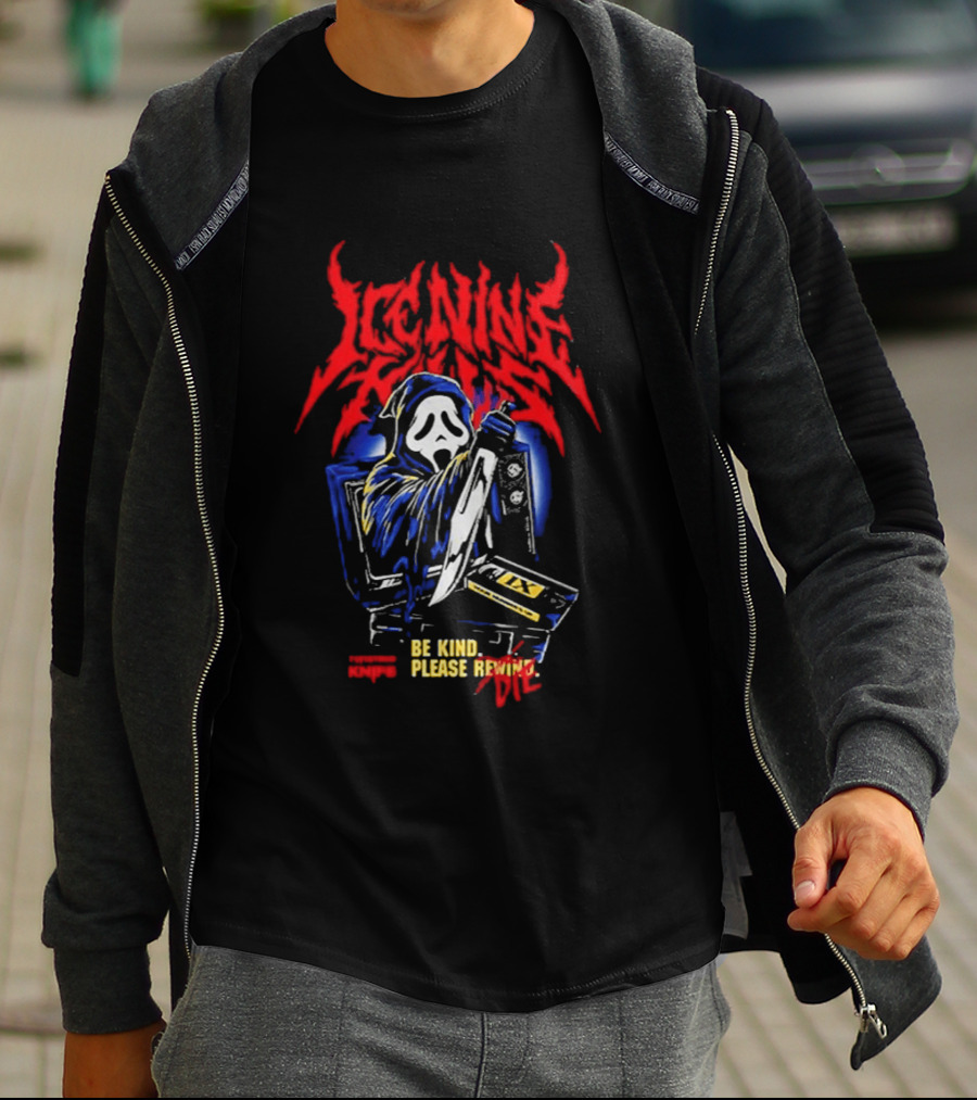 Ice Nine Kills Ghostface Be Kind Please Rewind Stalk Buster Night Mare On The Ninth T-Shirt