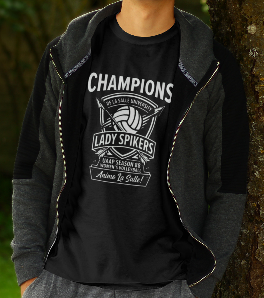 Champions De La Salle University Lady Spikers UAAP Season 88 Women's Volleyball Animo La Salle T-Shirt
