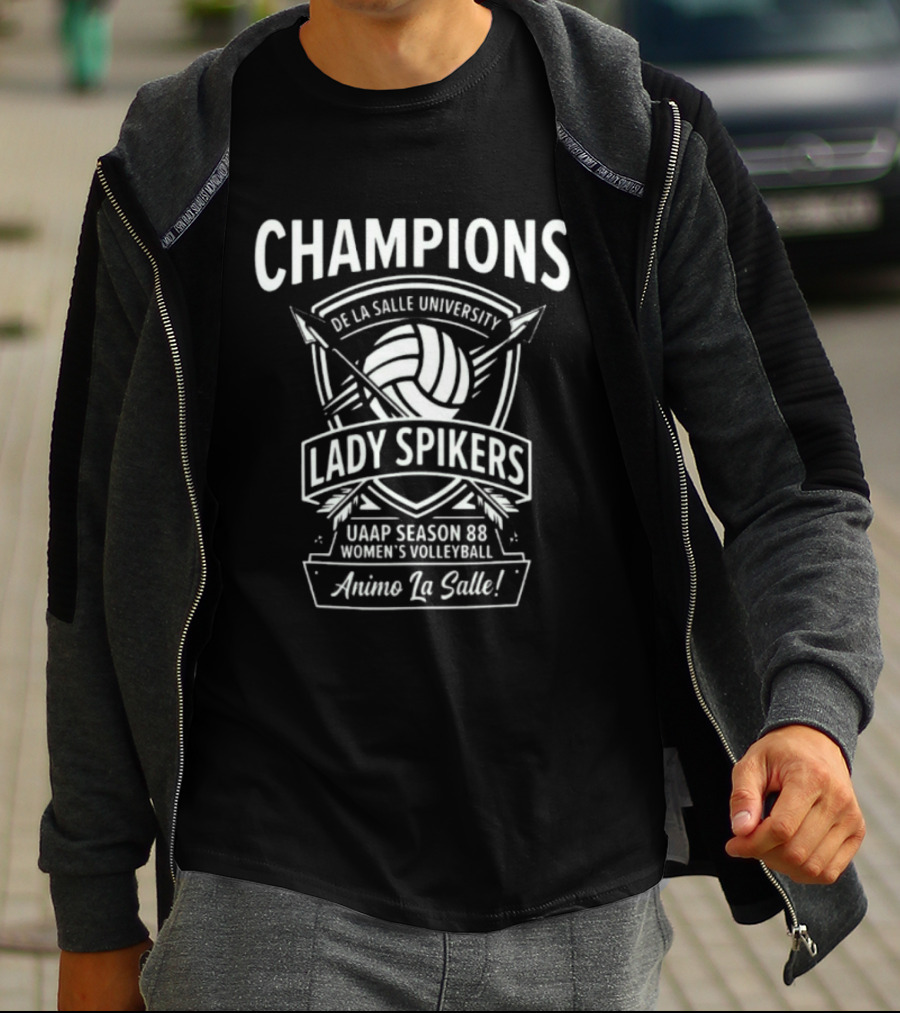 Champions De La Salle University Lady Spikers UAAP Season 88 Women's Volleyball Animo La Salle T-Shirt