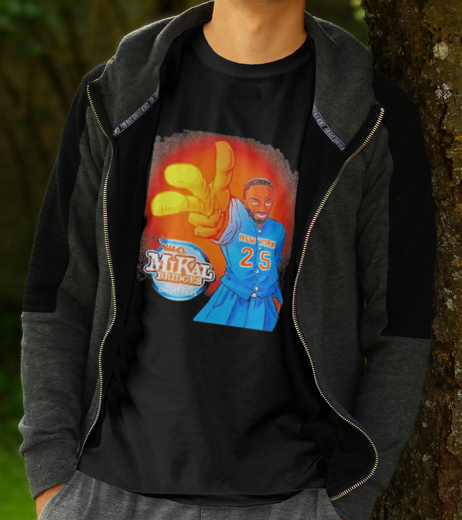 New York 25 Mikal Bridges No Longer Ghost Files T-Shirt