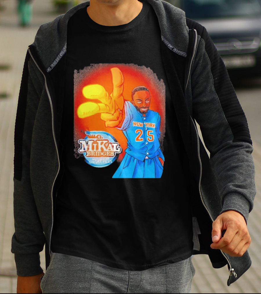 New York 25 Mikal Bridges No Longer Ghost Files T-Shirt