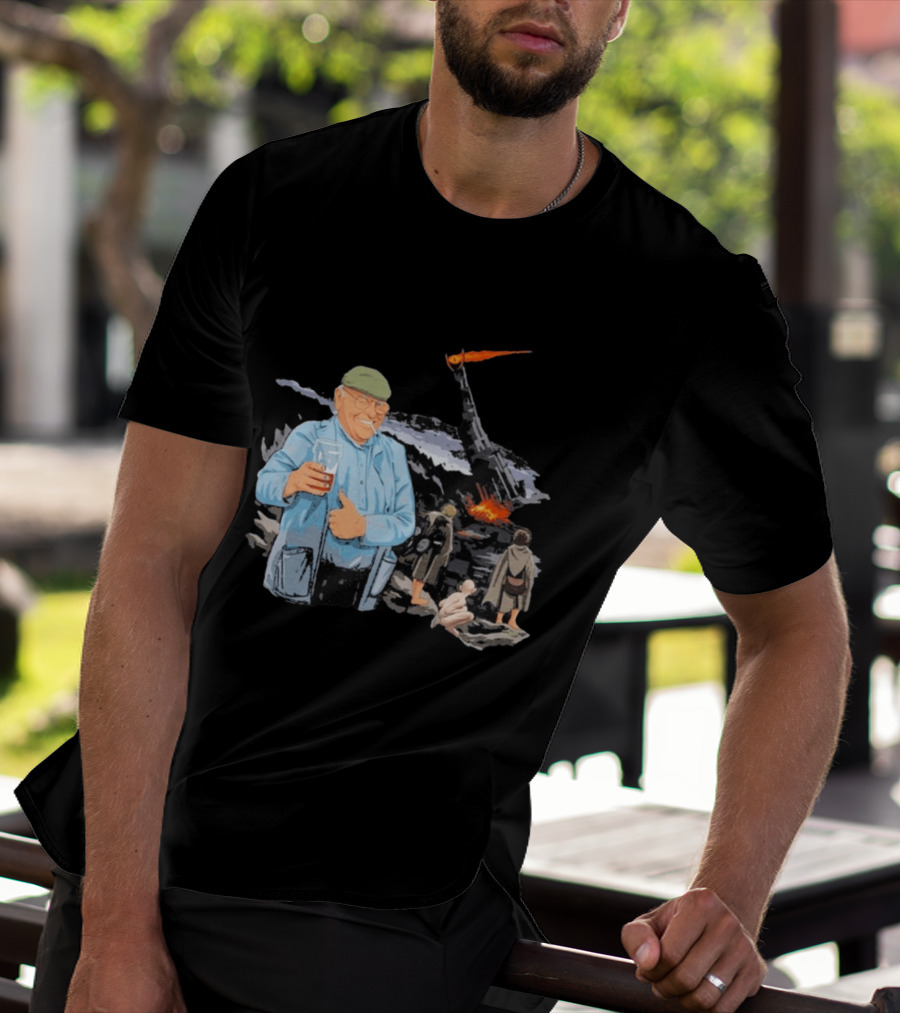 Fred Dibnah Thumbs Up At Mount Doom By Jim'll Paint It T-Shirt