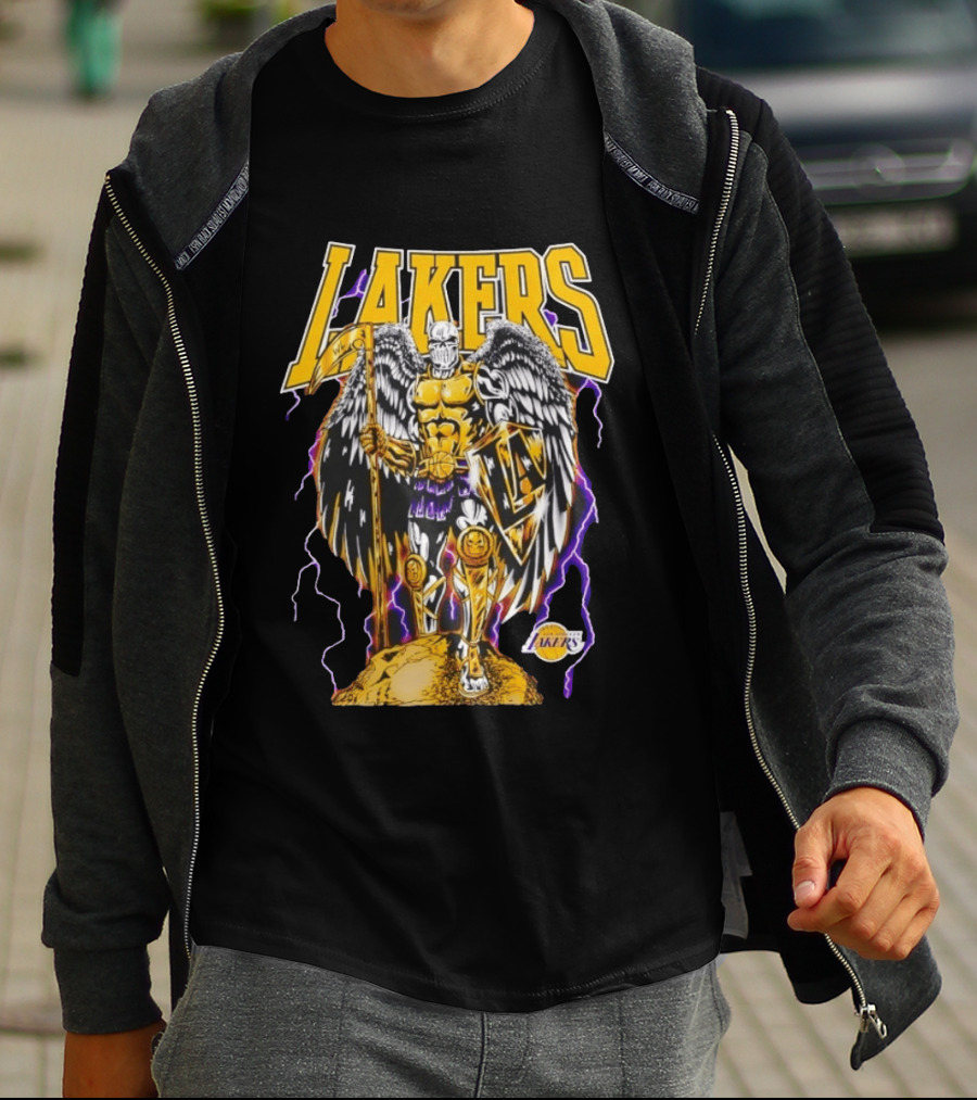 Los Angeles Lakers Warren Lotas Angel Of The City Warrior T-Shirt