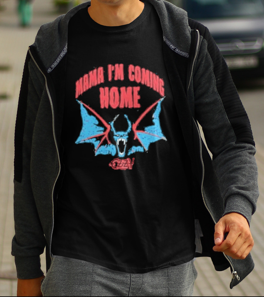 Mama I'm Coming Home Bat Ozzy Onesie T-Shirt