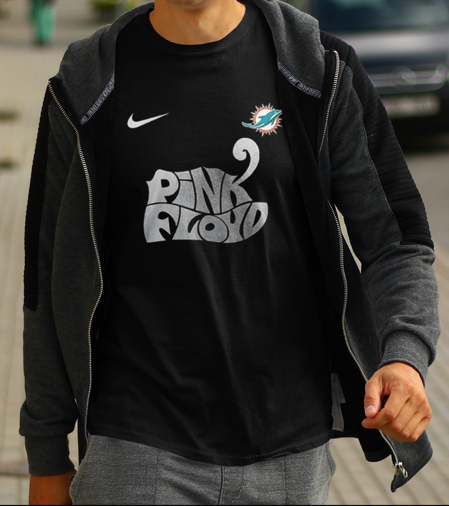 Nike Miami Dolphins Pink Floyd The Dark Side Of The Moon Collaboration T-Shirt