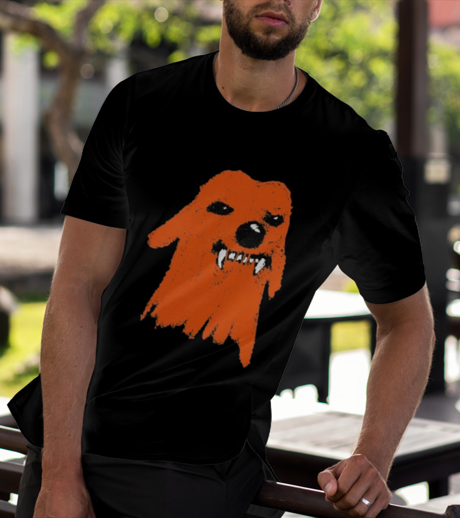 Small Grumpy Orange Dog With Fangs T-Shirt