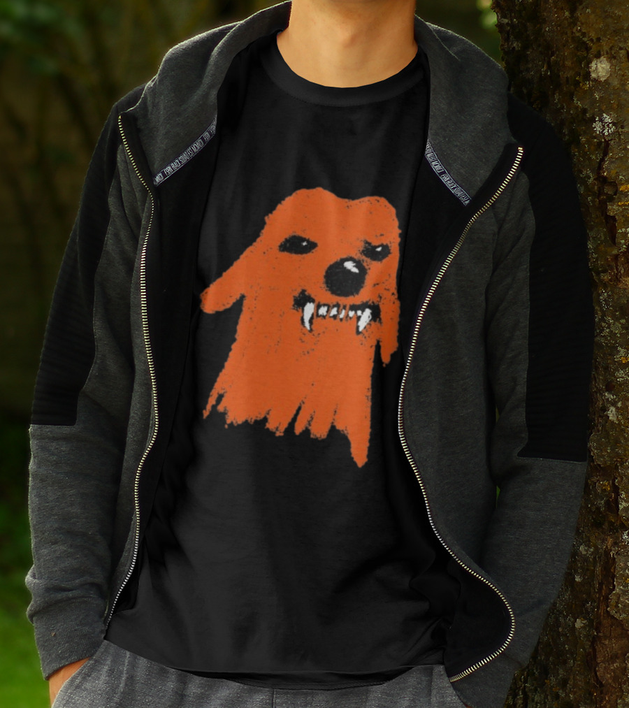 Small Grumpy Orange Dog With Fangs T-Shirt