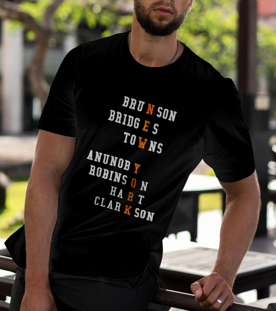 Brunson Bridges Towns Anunoby Robins Hart Clarkson New York Basketball Squad T-Shirt