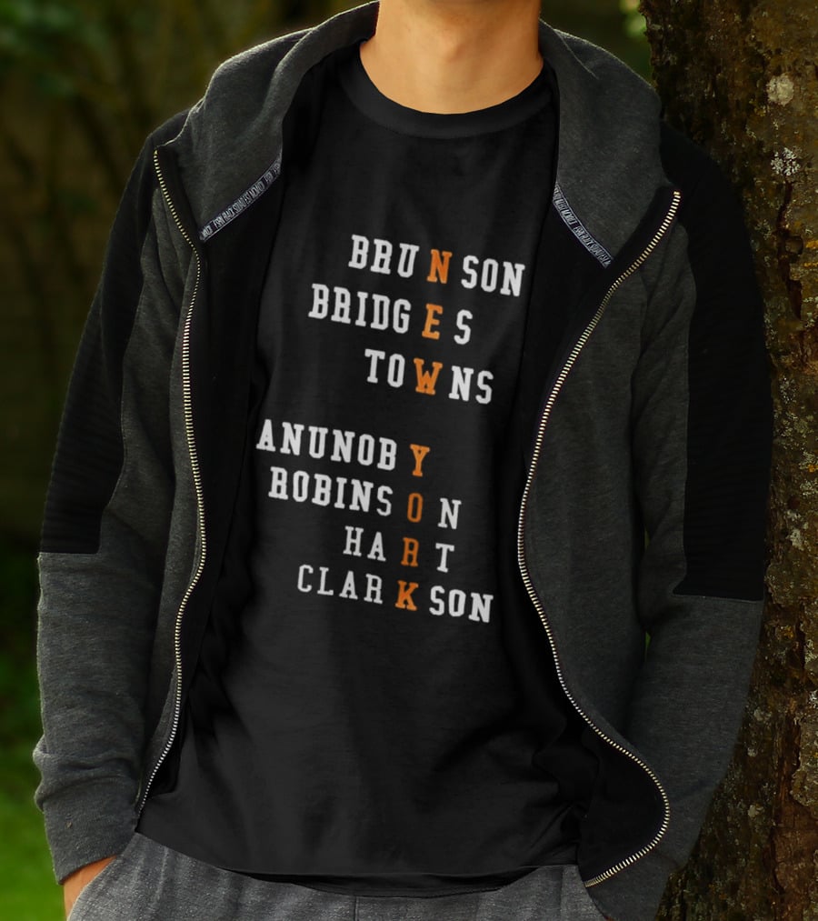 Brunson Bridges Towns Anunoby Robins Hart Clarkson New York Basketball Squad T-Shirt