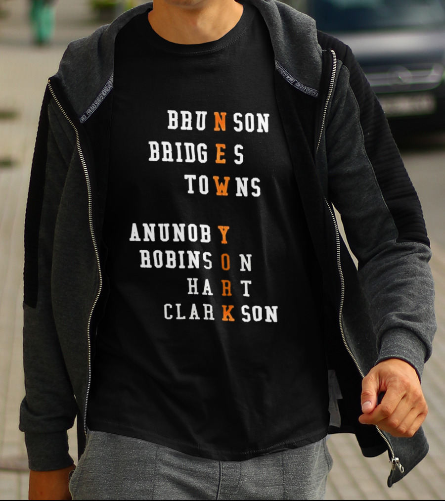 Brunson Bridges Towns Anunoby Robins Hart Clarkson New York Basketball Squad T-Shirt