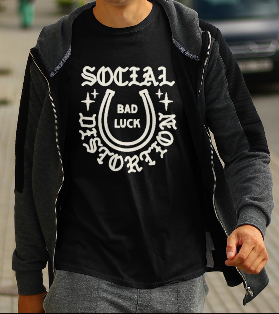 Social Distortion Bad Luck Horseshoe Stars T-Shirt