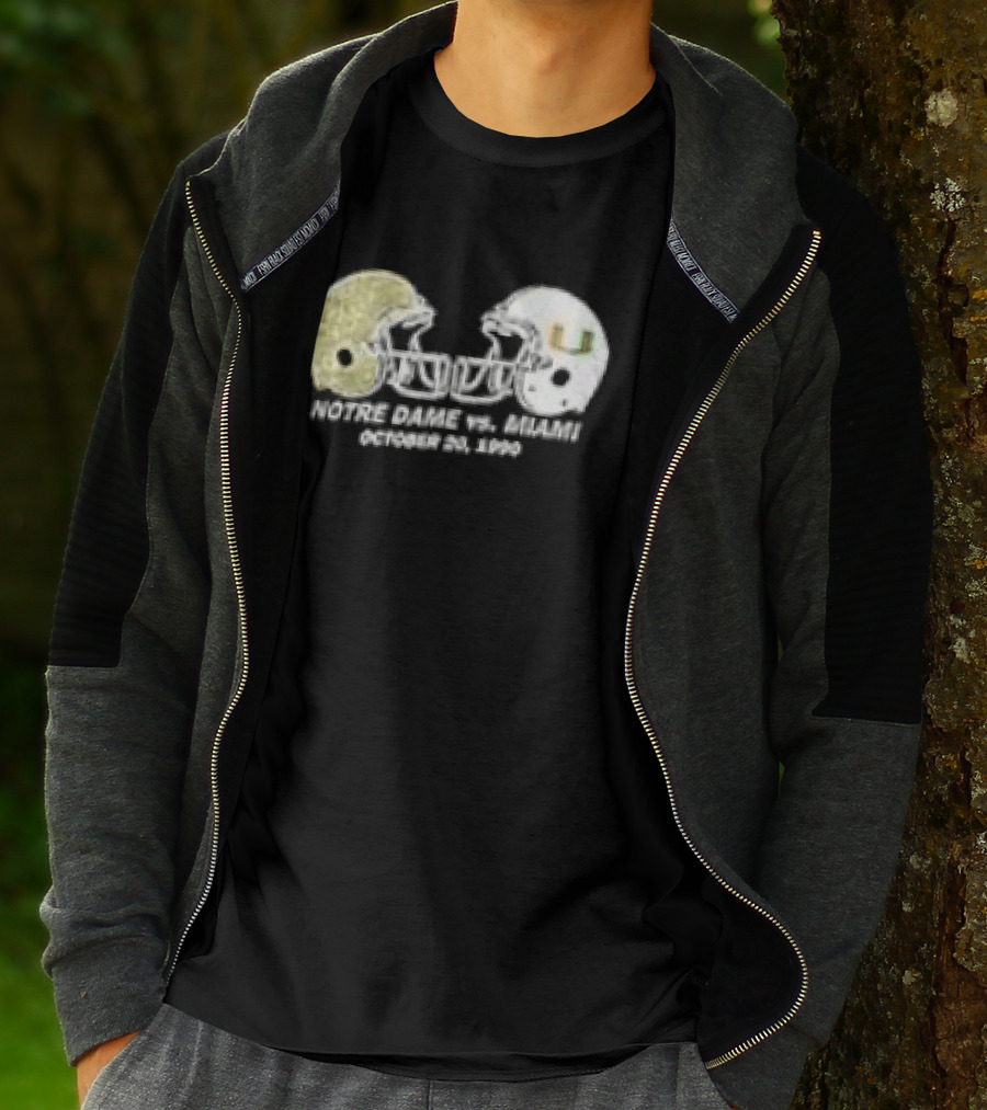 Notre Dame Vs Miami Catholics Vs Convicts Game Day Helmets T-Shirt