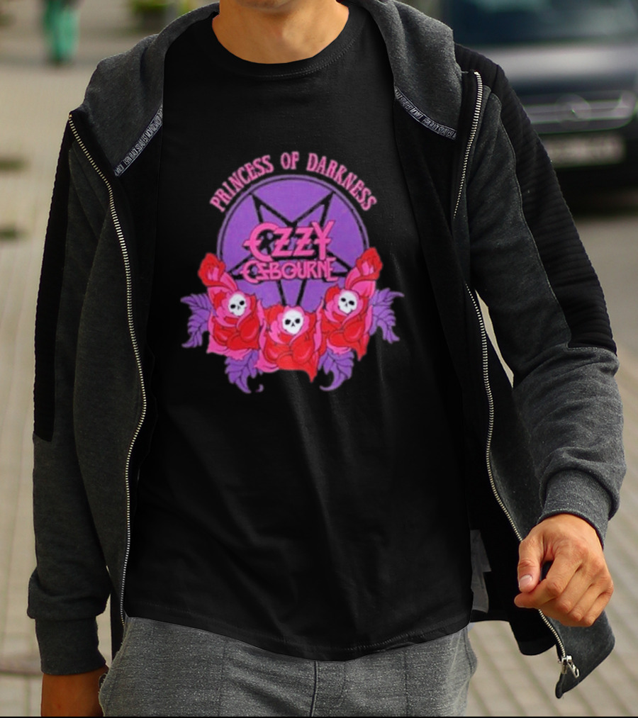Ozzy Osbourne Princess Of Darkness Roses Skulls T-Shirt