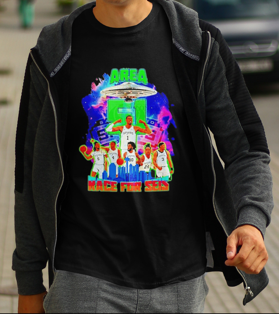 Area 51 Spurs San Antonio Race For Seis T-Shirt