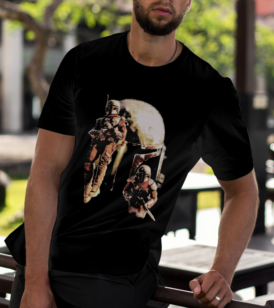Star Wars Cobb Vanth Mandalorian Collage Forge Helmet T-Shirt