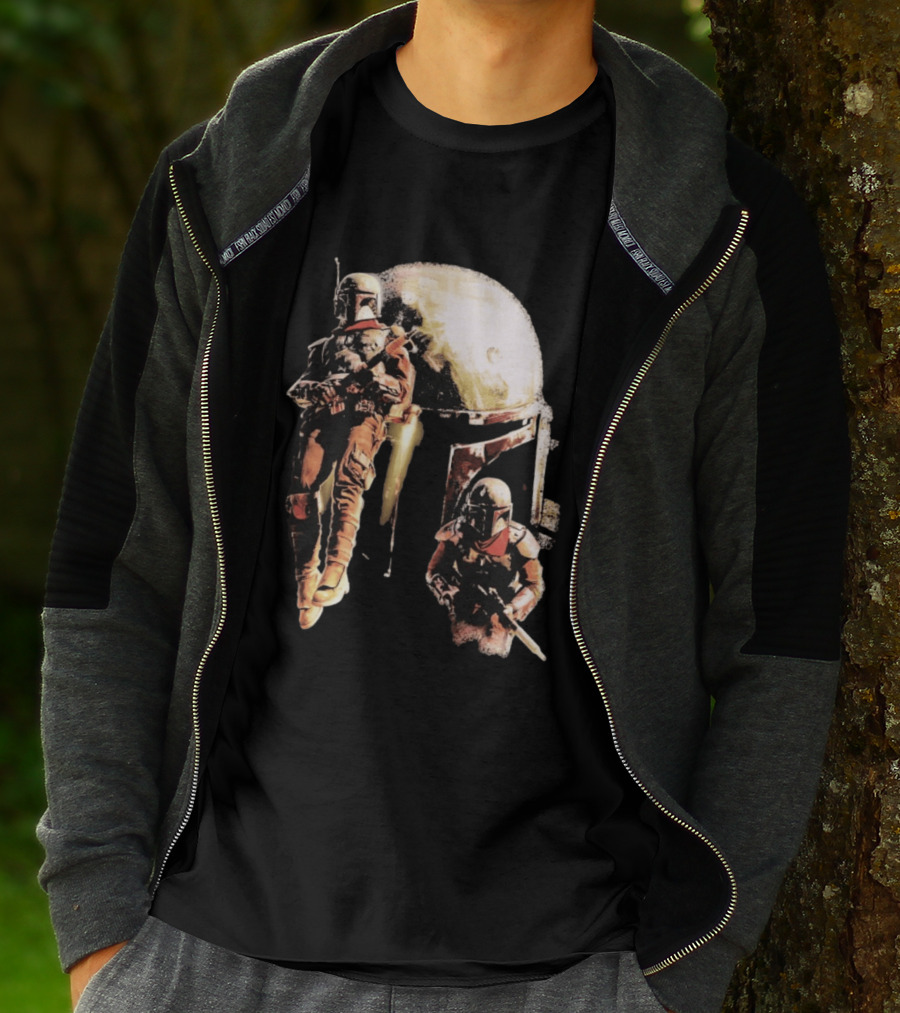 Star Wars Cobb Vanth Mandalorian Collage Forge Helmet T-Shirt