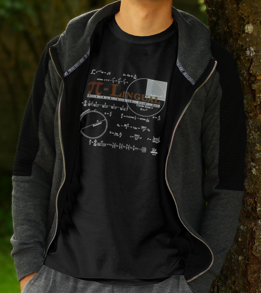 Pi Lingual Math Geek Physics Nerd Equations And Formulas T-Shirt