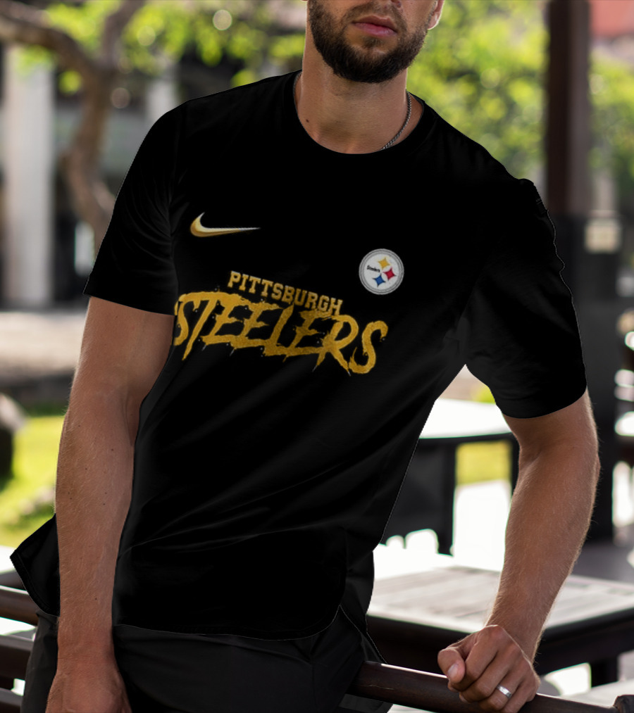 Pittsburgh Steelers Nike Puss In Boots Fear Me If You Dare Cartoon T-Shirt