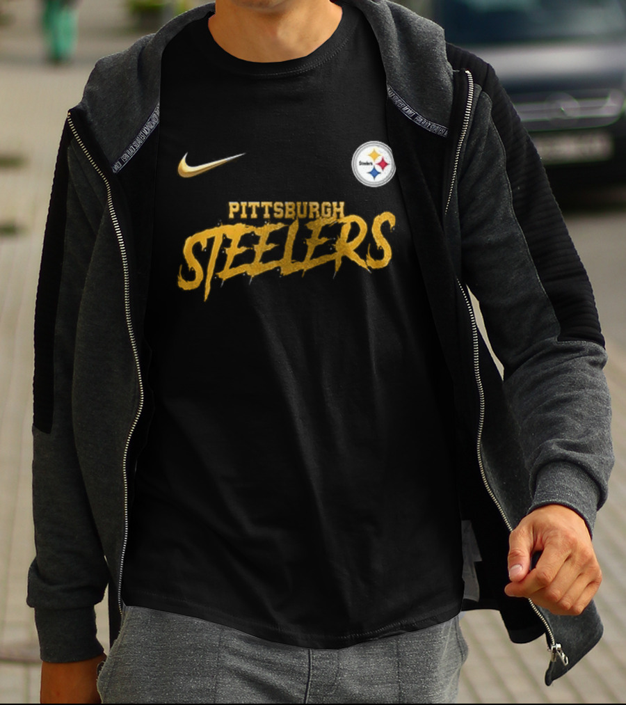 Pittsburgh Steelers Nike Puss In Boots Fear Me If You Dare Cartoon T-Shirt