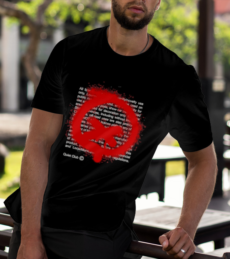 Quiet Racing Club Red Symbol Disclaimer T-Shirt