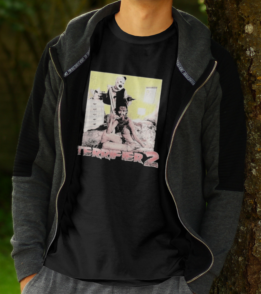 Terrifier 2 Art The Clown Scene Horror Movie T-Shirt