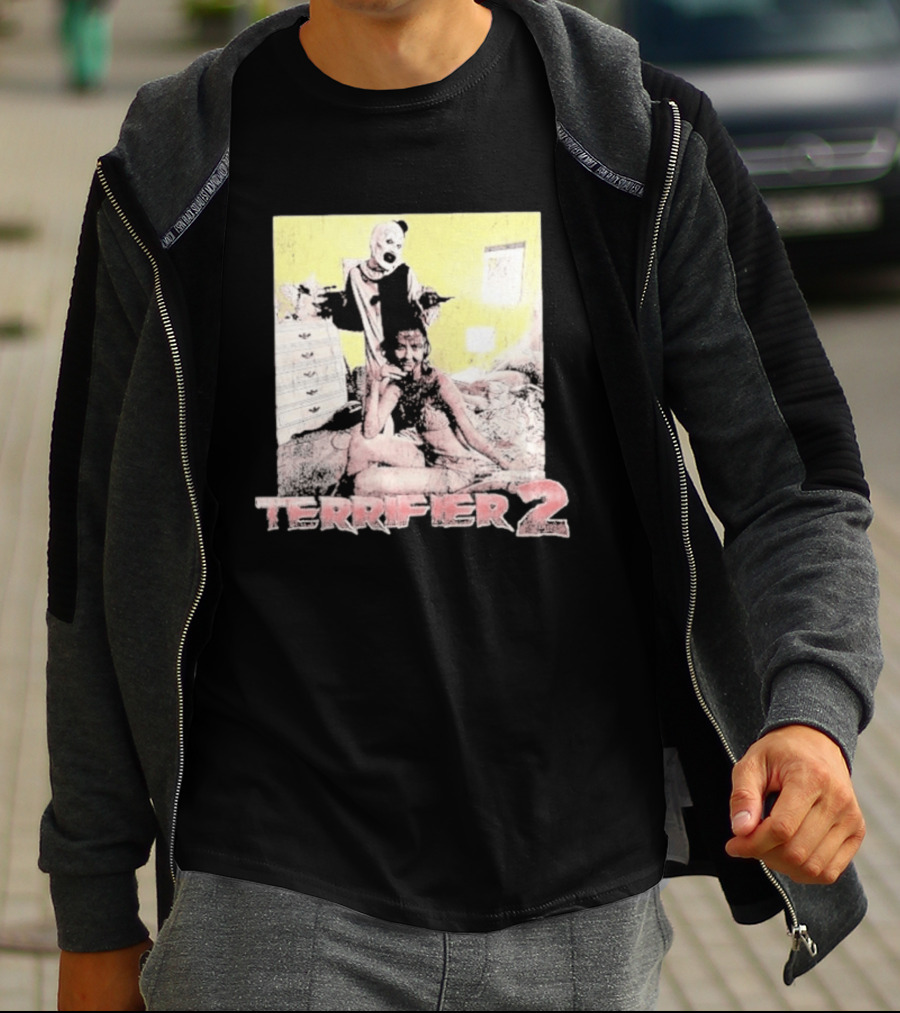 Terrifier 2 Art The Clown Scene Horror Movie T-Shirt