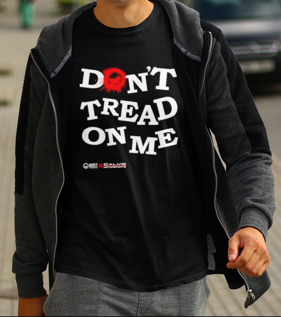 Quiet Racing Club Don't Tread On Me Skull T-Shirt