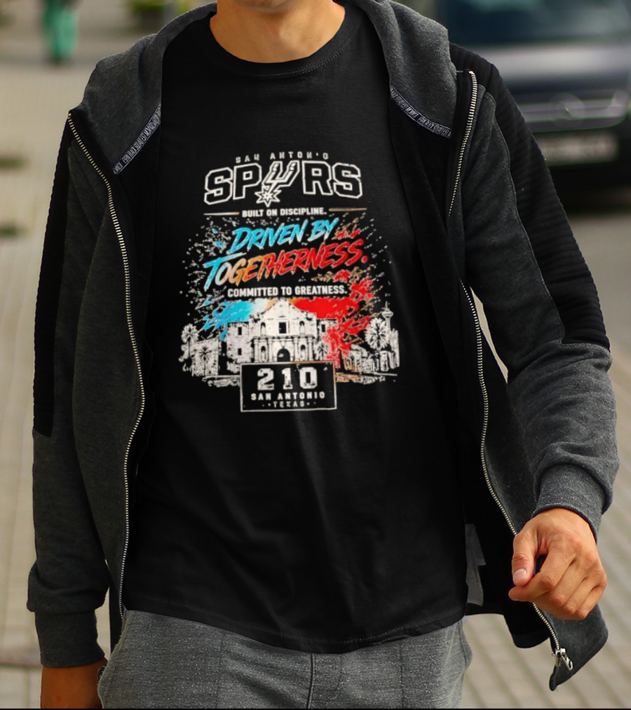 San Antonio Spurs Driven By Togetherness Built On Discipline 210 Texas Connection T-Shirt