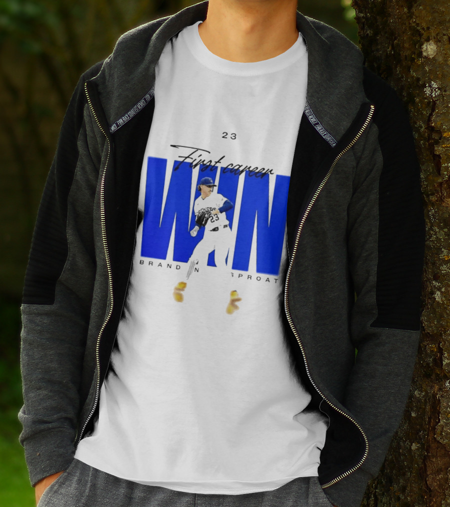 Brandon Sproat 23 Brewers First Career Win T-Shirt