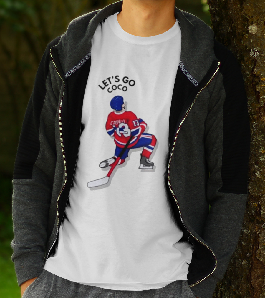 Caufield 13 Let's Go Coco Montreal Canadiens Hockey Player T-Shirt