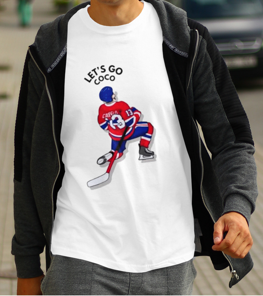 Caufield 13 Let's Go Coco Montreal Canadiens Hockey Player T-Shirt