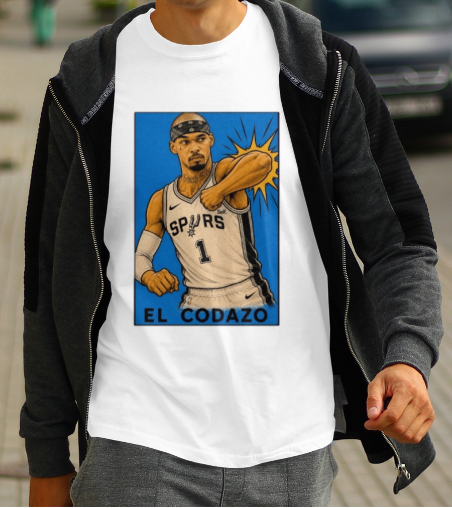 El Codazo Spurs NBA Card San Antonio Basketball Player T-Shirt