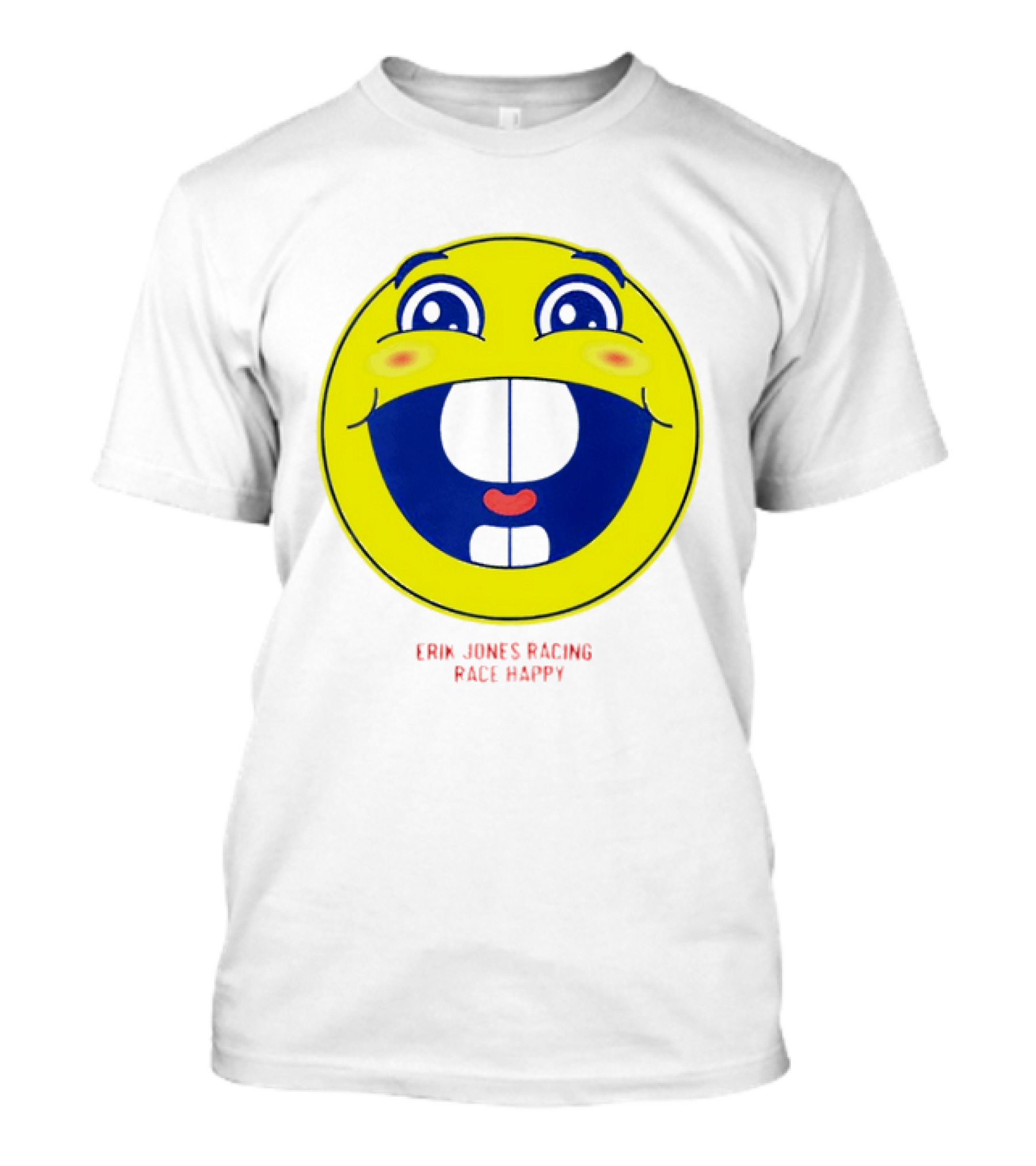 Erik Jones Racing Race Happy Yellow Smiley Face T-Shirt
