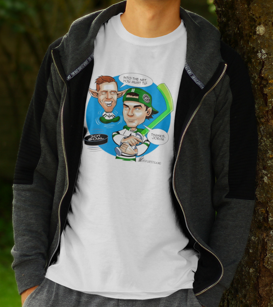 Joe Pavelski Wyatt Johnston Dallas Stars Into The Net You Must Tip T-Shirt