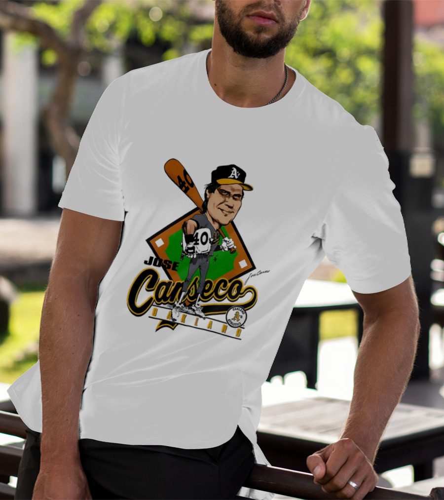 Jose Canseco Oakland A's Baseball Caricature T-Shirt