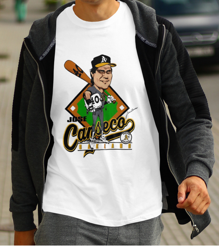 Jose Canseco Oakland A's Baseball Caricature T-Shirt