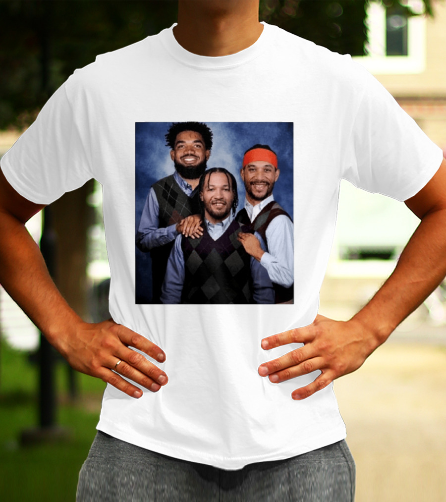 Karl Anthony Towns Jalen Brunson Josh Hart Step Brothers Argyle Sweater T-Shirt