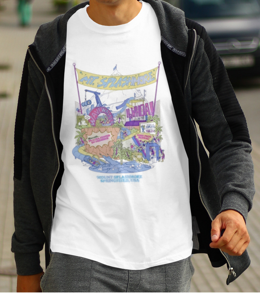 Mt. Splashmore Springfield USA Water Park Adventure T-Shirt