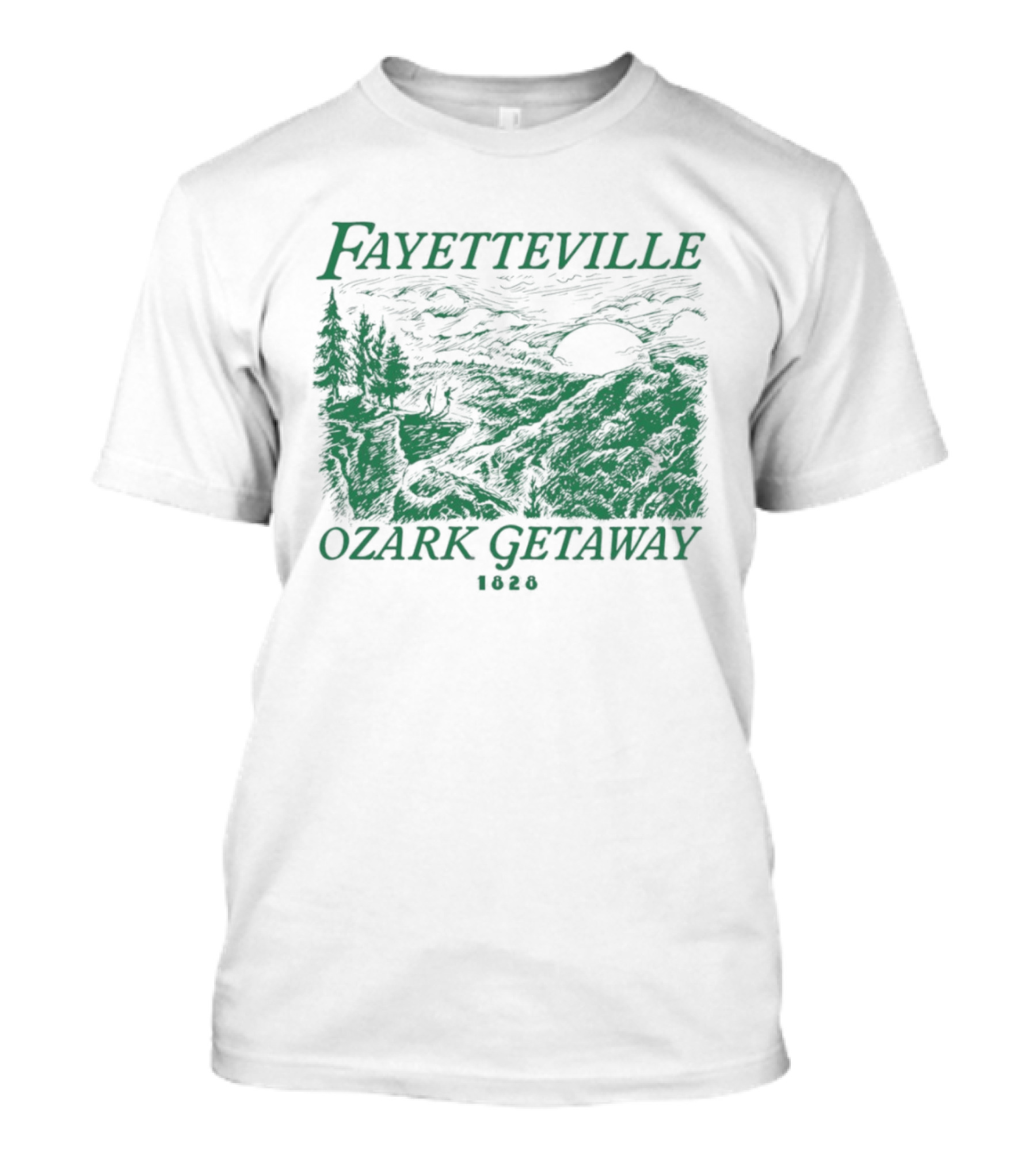 Fayetteville Ozark Getaway Vintage Scenic Landscape T-Shirt