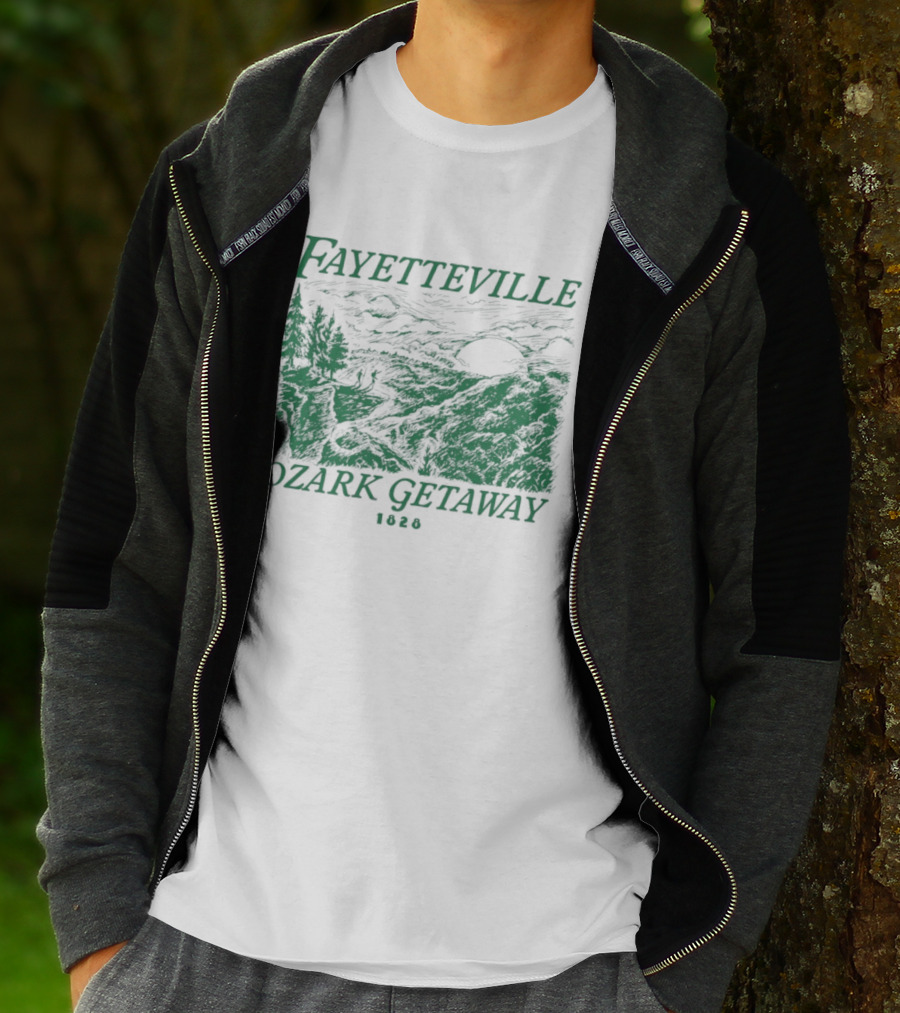 Fayetteville Ozark Getaway Vintage Scenic Landscape T-Shirt
